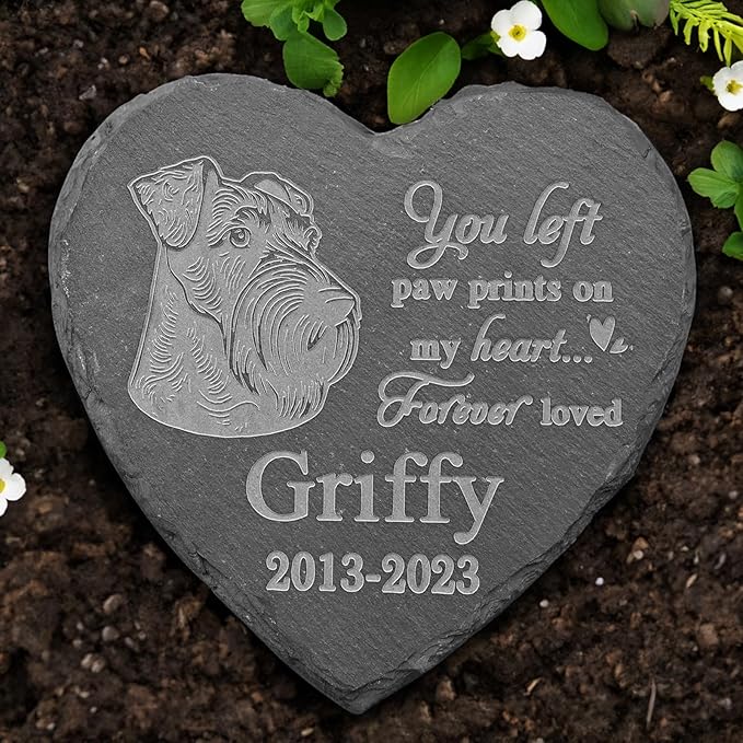 Schnauzer Memorial Stone, Schnauzer Statue, Schnauzer Memorial Plaque, Schnauzer Memorial Gifts, Schnauzer Loss Sympathy Gift, in Memory of Schnauzer