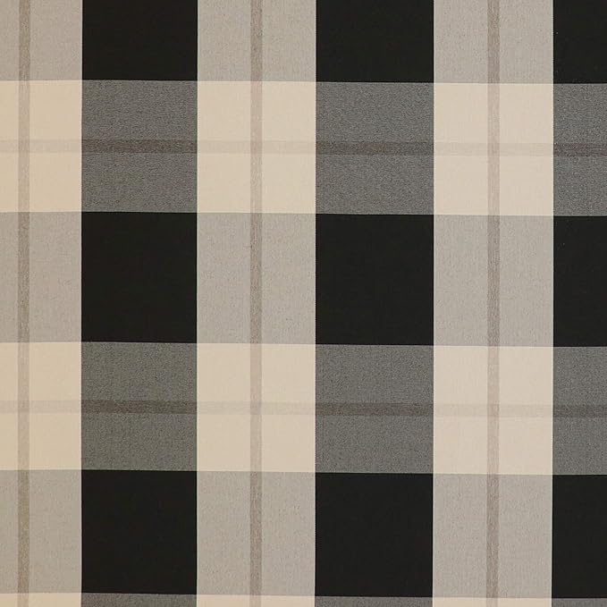 RSH DECOR: Lumbar & Square Throw Pillows Set of 4 | 20" x 12" & 17" x 17" | All-Weather Spun Fabric | Water and Fade-Resistant | Outdoor Accent Pillows for Patio Furniture | Branson Pewter Plaid