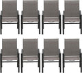 Sophia & William Outdoor Chairs Set of 8, Patio Chairs with Breathable Textilene Fabric and Heavy-Duty Iron Frame, Perfect for Lawn Garden Backyard Deck 350 lbs Capacity
