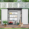 5x3ft Outdoor Storage Shed, Resin Cabinet with Lockable Doors – Weatherproof Storage for Bikes, Patio, Tools & More – Durable & Stylish (Black) (1 Doors)