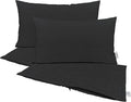 RSH DECOR: Sunbrella Pillow Covers Set of 4 | Covers Only - 26" x 16" | Outdoor Lumbar Pillow Covers Crafted with Sunbrella Performance Fabric | Canvas Black