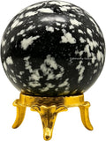 Amazing Gemstone Black and White Tourmaline Crystal Ball with Stand - 2" Inches Crystal Sphere Meditation Balls for Witchcraft and Decorative Balls