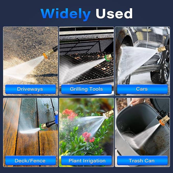 Pressure Washer, Power Washer with 4 Nozzles and Foam Cannon, High Pressure Cleaning Machine for Cars, Driveways, Fences, Patios, Home Cleaning