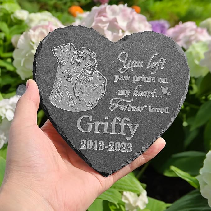 Schnauzer Memorial Stone, Schnauzer Statue, Schnauzer Memorial Plaque, Schnauzer Memorial Gifts, Schnauzer Loss Sympathy Gift, in Memory of Schnauzer
