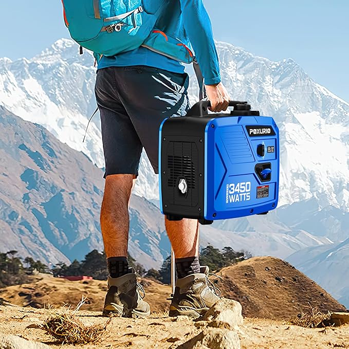 3450-Watt Portable Inverter Generator for Home Use, 1.6Gallon Large Fuel Tank Up to 8.3 Hours Use, 120V Gas Powered Generator Super Quiet - EPA Compliant