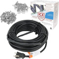 WarmlyYours Roof Snow De-Icing Heat Cable 30 ft., 5 Watts/ft. Heat Tape for Roof and Gutters, Ice Dam and Snow Damage Prevention System with Clips and Spacers (Ice Shield)