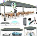 COBIZI 10x30 Pop Up Canopy Tent with Air Vent EZ Pop Up Party 10x30 Canopy Tent Waterproof and UPF50+,Outdoor Canopy Tent for Parties Wedding Events,with Roller Bag, Sandbags(Gray