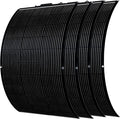 Flexible Solar Panel 4pcs 150W Fiberglass Monocrystalline 600W Lightweight Module for Off-Grid RV Boat Van Cabin Uneven Surfaces 12V/24V Battery Charge (600W Solar Panel)