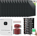 ECO-WORTHY 10KW Output Home Off-Grid Solar Power System: 30.72kwh Server Cabinet with Communication Lithium Battery, Large Capacity, More Freedom.4920W Monocrystalline Photovoltaic Solar Panel Matrix.