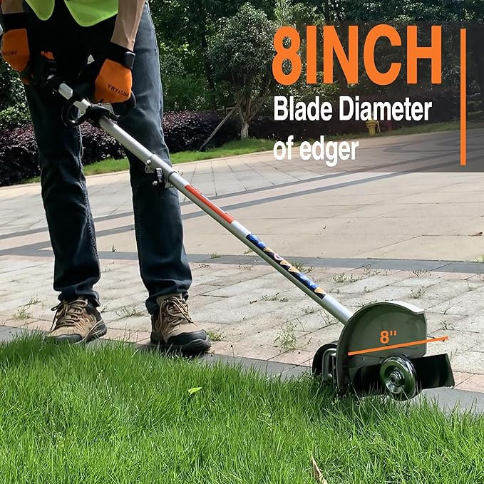 PROYAMA 26cc Weed Eater/Wacker Gas Powered, 2-Cycle Gas String Trimmer/Edger, 3 in 1 Brush Cutter with 17’’ Cutting Path, Grass Trimmer Light Weight