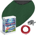 Winter Swimming Pool Cover for 18 ft x 24 ft Aboveground Oval Pool Size, Value Plus Choice Series, Solid Material, Color - Evergreen, Pool Cover Choice 321824-4CHOICE