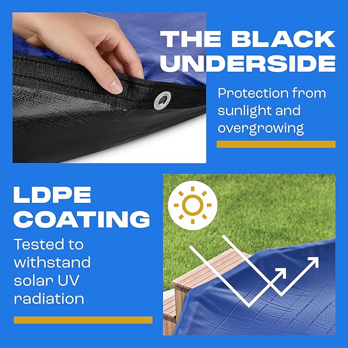 Yankee Pool Cover for Oval Pool | 16 x 25-ft | Oval Winter Pool Cover for Above Ground Pools | Extra Thick & Durable, UV-Resistant | Above-Ground Pool Protection