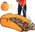 140 Gallon Pop up Leaf Collector, Foldable Lawn Leaf Pick Up Bag Tool, Large Yard Dustpan Type Garden Bag, Reusable Yard Waste Bags for Cleaning Up Weeds Branches Waste Trash Debris