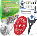 10" x 80T Carbide Tip Brush Cutter Trimmer Blades & 9" x 36 Teeth Carbide Tipped Blades & 10" x 3 Teeth Carbon Blades with Adapter Kit