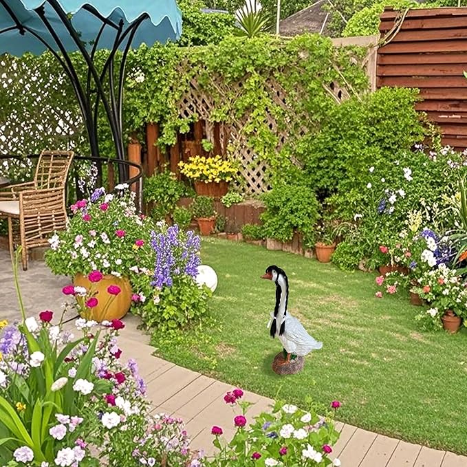 Porch Goose Wigs, Porch Goose Outfits Lawn Goose Statue Accessories for Outdoor Garden Patio Yard Goosey Decor （Style 2）