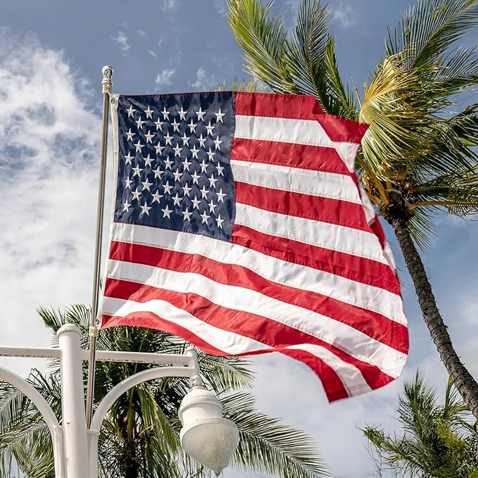 High Wind American Flag for Outdoor 20x30 Ft - Heavy Duty Allegiance US Flag with Embroidered Stars, Sewn Stripes & Brass Grommets All Weather Fade Resistant for Outside Use