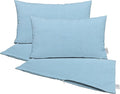 RSH DECOR: Sunbrella Pillow Covers Set of 4 | Covers Only - 20" x 12" | Outdoor Lumbar Pillow Covers Crafted with Sunbrella Performance Fabric | Canvas Air Blue