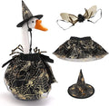 Halloween Porch Goose Outfits, Spider Goose Costume Yard Geese Statue Clothes for 23" Statue Patio Lawn Garden Decoration（Spider）