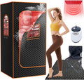DoCred Infrared Sauna Box,Portable Sauna for Home, Upgraded Personal Steam Saunas with 3L Steamer, Folding Chair, Extra Large Size Foldable Home Sauna, Full Body Sauna Tent for Relaxation Spa