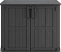 NUNU LAB Outdoor Storage Cabinet 36 Cu.Ft Garden Storage Shed Waterproof Lockable for Garden Hoses, Generator, and Lawn Mower