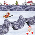 Marspark Christmas Village Accessories 5 x 50 Inch Christmas Miniature Road Village Street Mat Xmas Snow Street Decorations for Little Landscape(Gray Gravel Road Style)