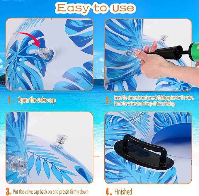 Inflatable Pool Float Lounger - XL Pool Floats,River Tube Floating Chair Sofa with Big Backrest, Blow Up Floaties Lake Raft Lounge with Handle Pool Party for Adults