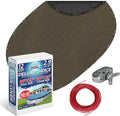 Winter Swimming Pool Cover for 16 ft x 25 ft Aboveground Oval Pool Size, Deluxe Choice Series, Solid Material, Color - Steel Gray, Pool Cover Choice 591625-4CHOICE