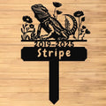 Custom Lizard Grave Marker,Personalized Pet Gecko Memorial Garden Stake,Pet Memorial Gift,Remembrance Stake,Loss of Lizard Gecko Iguana,Sympathy Sign Lizard 14inch
