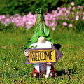 Solar Garden Gnomes Outdoor Garden Decor with Solar LED Light, Yard Graden Gnomes Decorations for Patio Lawn, Gifts for Mom, Gnomes Gifts for Women (Gnomes)