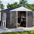 6x4.9 FT Outdoor Storage Shed - Metal Storage Shed for Garden Backyard Steel Outdoor Shed with Updated Frame Structure for Patio Lawn Metal Tool Shed