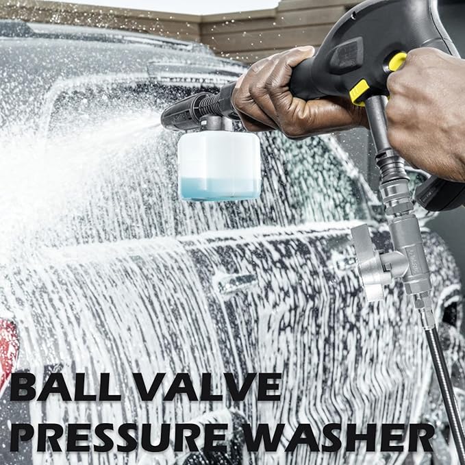 Ball Valve Pressure Washer，3/8"5000 PSI，High Pressure Ball Valve for Power Washer Hose.