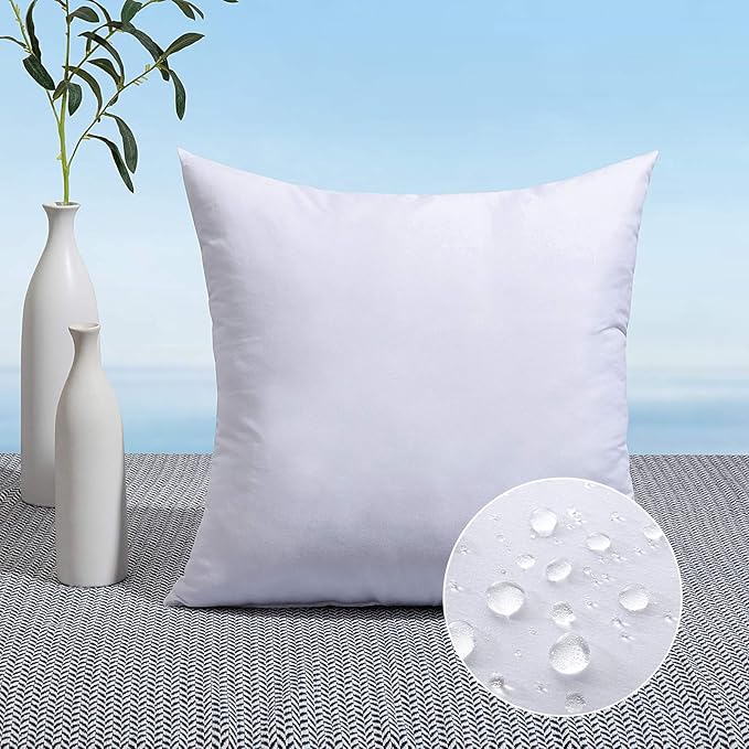 MIULEE 28x28 Pillow Insert Throw Pillow Insert, Outdoor Pillows Water-Resistant Premium Outdoor Pillow Stuffer Sham Square for Couch Sofa Patio Furniture Cushion Porch Swing