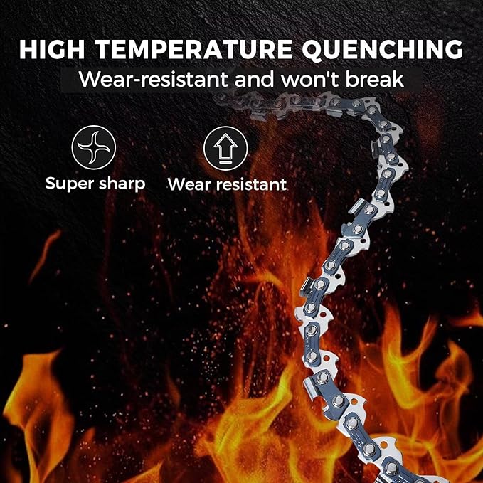 14 Inch Chainsaw Chain 3/8" LP Pitch, .050" Gauge, 52 Drive Links, Low kickback, Lubrication System Chainsaw Blade fits Craftsman, Echo, Homelite, Poulan, Ryobi, Wrox, etc (3 Pack) (91YNP-6)