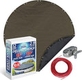 Winter Swimming Pool Cover for 15 ft Aboveground Round Pool Size, Deluxe Choice Series, Solid Material, Color - Steel Gray, Pool Cover Choice 5915-4CHOICE