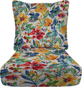RSH DECOR: Deep Seating Cushion with Pillow Back | 23” x 26” Seat | All-Weather Spun Fabric | Water and Fade-Resistant | Outdoor Chair Cushion Set for Patio Furniture | Oakmont Hightown Festival