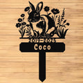 Custom Rabbit Grave Marker,Personalized Bunny Memorial Garden Stake,Pet Memorial Gift,Remembrance Stake,Loss of Bunny,Sympathy Sign Rabbit 10inch
