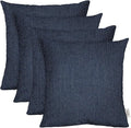 RSH DECOR: Sunbrella Square Throw Pillows Set of 4 | 20" x 20" | Water and Fade-Resistant Performance Fabric | Outdoor Pillow Covers with Down-Alternative Inserts | Made in USA (Spectrum Indigo)