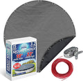 Winter Swimming Pool Cover for 18 ft Aboveground Round Pool Size, Secure Choice Series, Solid Material, Color - Granite Gray, Pool Cover Choice 3318-4CHOICE