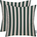 RSH DECOR: Sunbrella Square Throw Pillows Set of 2 | 24" x 24" | Water and Fade-Resistant Performance Fabric | Outdoor Pillow Covers with Down-Alternative Inserts | Mason Forest Green
