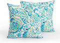 Outdoor Throw Pillows Waterproof Covers 2 Pack 16×16 Inch, Decorative Toss Pillows Covers, Rain-Proof, Fade Resistant for Patio Furniture, Sofa, Couch, Garden