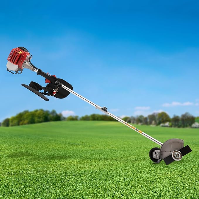 26cc/33cc/43cc Weed Eater Gas Powered, Gas Weed Trimmer Wacker Single-Cylinder Air-Cooled 2-Stroke Gasoline Engine Brush Cutter, Lawn Edger Grass Trimmer Tools for The Garden and Yard (26CC)