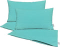 RSH DECOR: Sunbrella Pillow Covers Set of 4 | Covers Only - 20" x 12" | Outdoor Lumbar Pillow Covers Crafted with Sunbrella Performance Fabric | Canvas Aruba