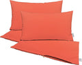 RSH DECOR: Sunbrella Pillow Covers Set of 4 | Covers Only - 20" x 12" | Outdoor Lumbar Pillow Covers Crafted with Sunbrella Performance Fabric | Canvas Melon