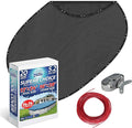 Winter Swimming Pool Cover for 12 ft x 24 ft Aboveground Oval Pool Size, Superb Choice Series, Solid Material, Color - Iron Gray, Pool Cover Choice 511224-4CHOICE