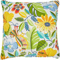 BrylaneHome 20" Square Throw Pillow - Patio & Outdoor - Water, Stain & Fade Resistant - Carolina
