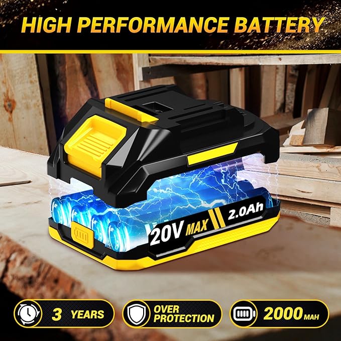 Cordless Mini Chainsaw, 1000W High Power Brushless Power Chainsaw, 2025 Upgraded 6 Inch Electric Chain Saw with 4000mAh Lithium-Ion Battery and Charger for Garden Yard Tree Branch Wood Cutting