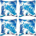 JMGBird Outdoor Pillows Waterproof Set of 4 Outdoor Throw Pillows with Insert Included 18×18 Inch Outdoor Decorative Pillows Water Resistant for Patio Garden Sofa Couch Bed