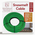 Electric Snow and Ice Melting Underground Cable 128 feet, Covers 42 sqft at up to 38 Watts/sqft, 240V – Radiant Heated Driveways, Walkways, Stairs – Installs Under Concrete, Asphalt, or Pavers
