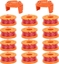 Trimmer Spool Line for Worx 14 Pack WA0010 Edger Spools Replacement for Worx Weed Eater String Suitable for Worx String Trimmers(12 Grass Trimmer Line, 2 Trimmer Cap)