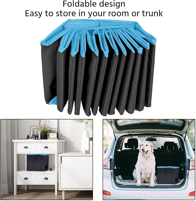 Yaheetech Foldable Dog Pool Collapsible Hard Plastic Dog Swimming Pool Portable Pet Pools Doggie Wading Pool Bath Tub for Puppy Small Medium Large Dogs, 71 x 12 Inches Black，Used